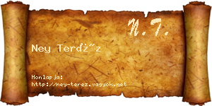 Ney Teréz névjegykártya